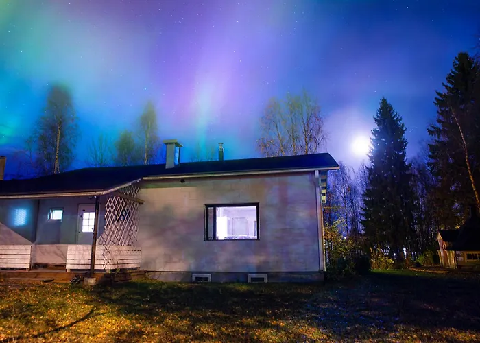 Arctic Aurora With A Lappish Grill Hut - Northern Lights And Private Sledding Hill In The Backyard, In The Hometown Of Santa Claus, *