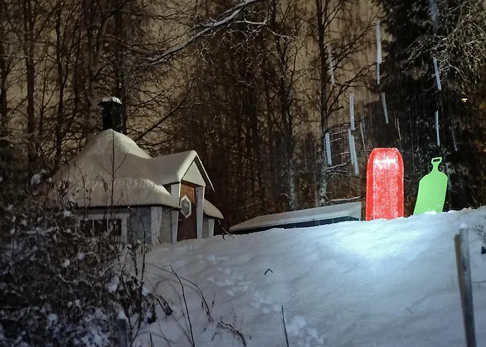 Arctic Aurora With A Lappish Grill Hut - Northern Lights And Private Sledding Hill In The Backyard, In The Hometown Of Santa Claus, *