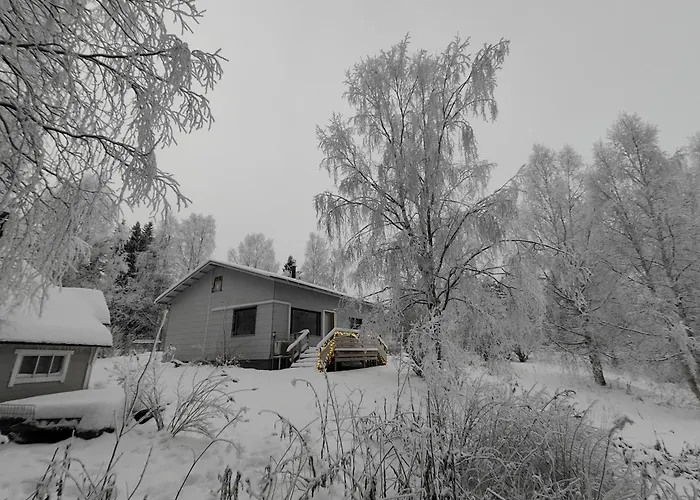 Arctic Aurora With A Lappish Grill Hut - Northern Lights And Private Sledding Hill In The Backyard, In The Hometown Of Santa Claus,
